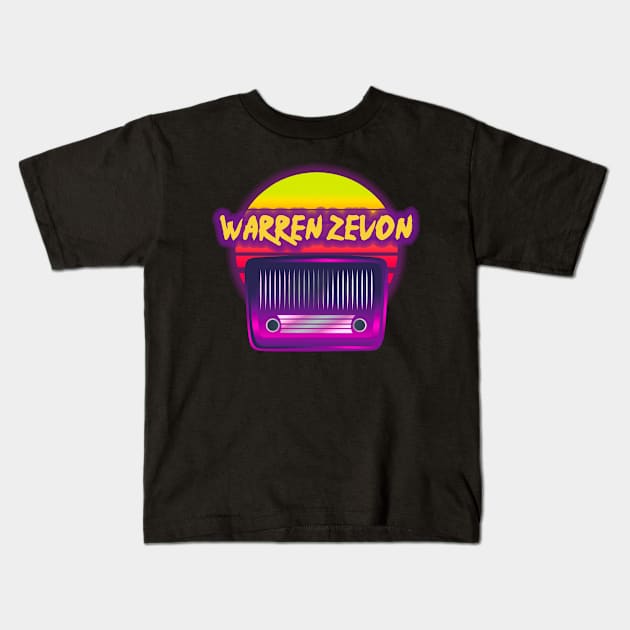 warren zevon retro Kids T-Shirt by guemudaproject